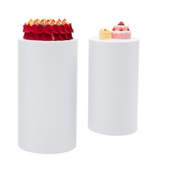 3 Piece Round Cylinder Pedestal Stands For Party Wedding Party Display Decor