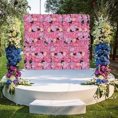 Artificial Flower Wall Panels Artificial Flowers Panels for Decoration 6PCS