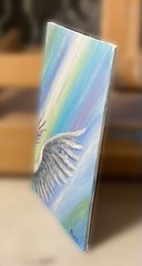 Angel wings,angel painting,original art,rainbow,rainbow shops,gay pride,white