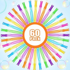 60PCS Bubble Wands for Kids,Bulk Bubble Wand for Kids Party Favor, Bubble Mak…