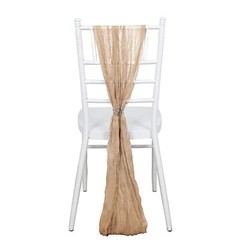 5 BEIGE Gauze Cheesecloth CHAIR SASHES Party Events Decorations Supplies
