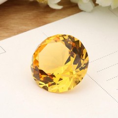 11Color Glass Crystal Diamond Shape Paperweights Facet Jewel Wedding Gift 30mm