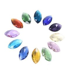 30Pcs Horse Eye Chandelier Glass Crystal Lamp Prism Part Hang Pendant Suncatcher