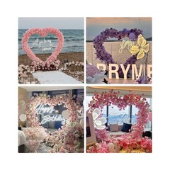 Heart Arch, 6.5FT Metal Heart Arch Stand Wedding Arch Frame for Indoor/Outdoo…