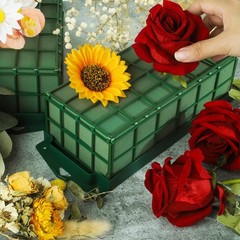 24 Packs Floral Foam Cage Rectangle Flower Cage Holders with Floral Foam Flow…