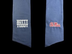 Ole Miss Hotty Toddy Cotton Wreath Sash (2 Logos) 24k Stitch