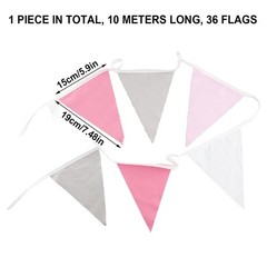 10M/33Ft Multicolor Bunting Banner Wedding for Birthday Baby Shower Party Decor