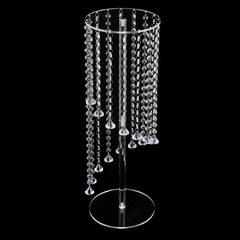 2Pcs Acrylic Column Flower Stand Clear Tall Vases for Centerpieces 23.6in