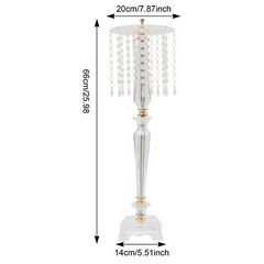 26in Acrylic Crystal Floral Vase Flower Stand Holders For Wedding Table