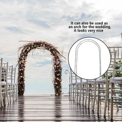 240x140cm Dark Green Garden Arch Metal Wedding Trellis Plant Support
