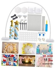 6IN1 Balloon Arch Stand Kit Adjustable Balloon Column Stand with Base, 10.8ft