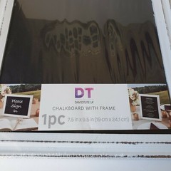 2 David Tutera Chalkboard Frame White Wash 7.5×9.5″ Blackboard Surface Farmhouse