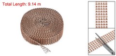 1″x10 Yard Crystal Rhinestones Mesh Ribbon Rose Gold (4mm)