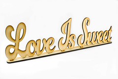 Love Is Sweet MDF Wood Wooden Wedding Table Party Room Decorations