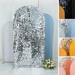 3 Assorted Fitted Round Top Wedding Arch Backdrop STAND COVERS Party Events Set