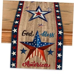 4th of July Table Runner Fourth of July Table Cover USA Red White and Blue