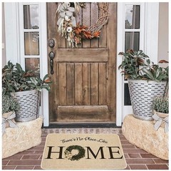 Welcome Mats for Front Door Farmhouse Home Door Mat Rustic Quote Wreath Doorm…