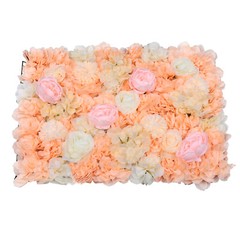 6pcs Artificial Flower Wall Panels Wedding DIY Silk Petals Floral Backdrop Decor