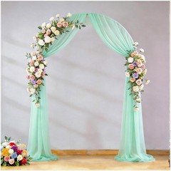 Wedding Arch Draping Fabric 1 Panel 29″ x 20FT Mint Green Sheer Tulle Drapes