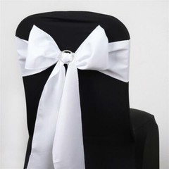 50 Polyester CHAIR SASHES Bows Ties Wedding Party Banquet Dinner Decorations