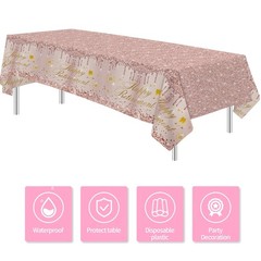 Retirement Decorations for Women Tablecloth – Disposable Rose Gold Happy Reti…