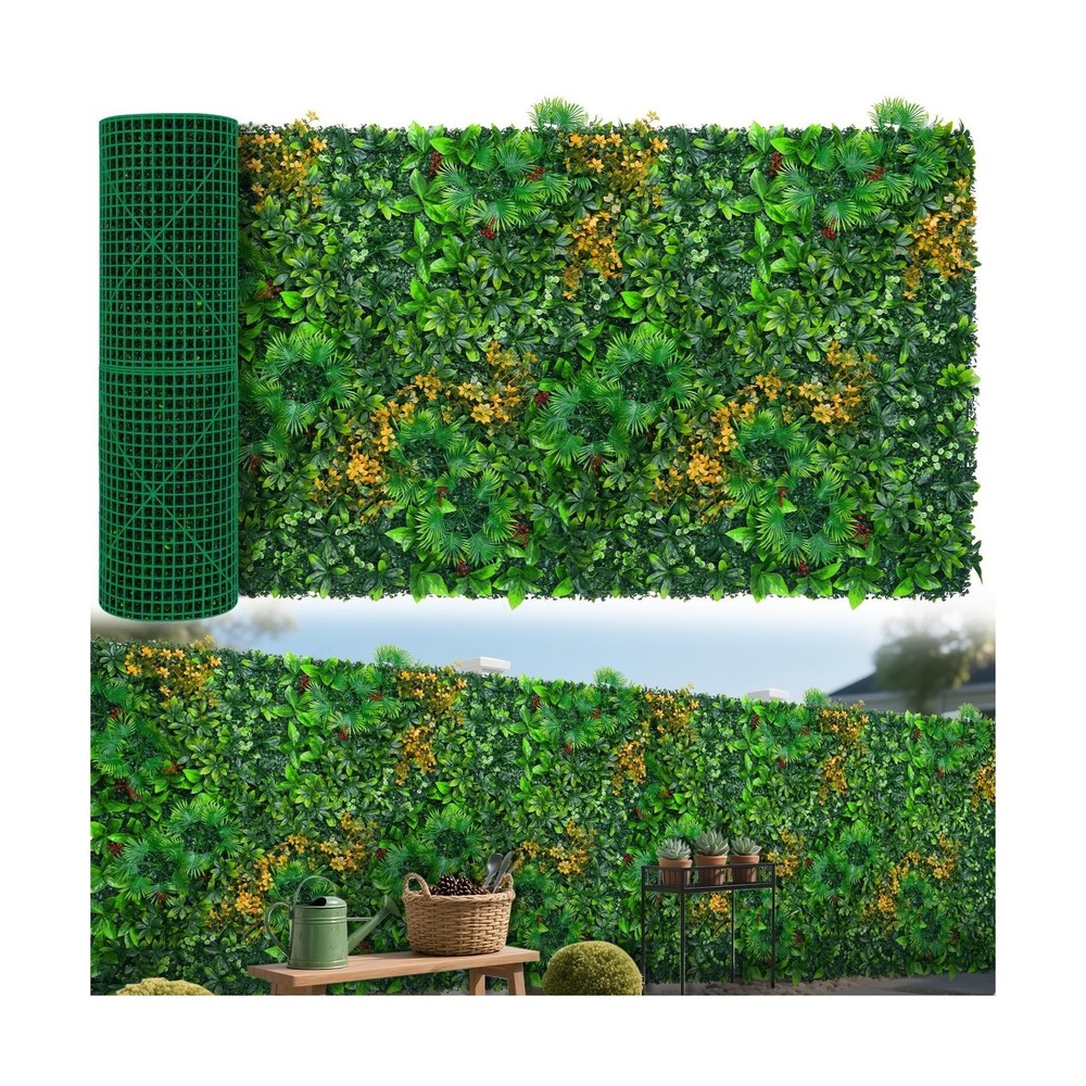 Grass Wall Panels Roll, 40″x120″(33.33 SQFT) Artificial Grass Backdrop Wall w…