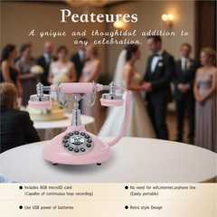 Plifoew Audio Guest Book Wedding Phoneaudio Guestbook Phone Vintage Style Audio