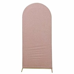 6 ft Fitted Metallic Spandex Round Top Wedding Arch Backdrop STAND COVER Party