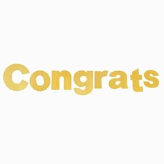 3 feet Gold Glittered Congrats Paper Hanging Party GARLAND Events Decorations