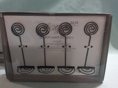 Studio His & Hers Set of 8 Party Place Card Holders Black Wire Table Decoration