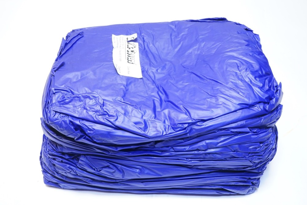 New Lot of 25 Kwik-Covers 30″x72″ Royal Blue Rect. Fitted Plastic Table Cover 6′