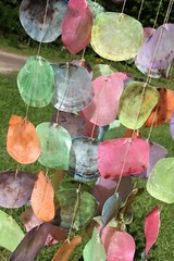 Beach Wedding Pastel Colors Hanging Seashell Decor, 35″ + G-51