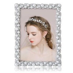 5×7 Picture Frame, Wedding Picture Frame for Metal Frame with 5X7 Pearl White