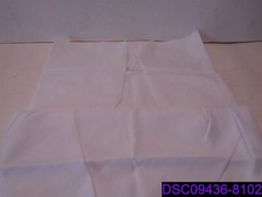 Qty = 2: White Polyester Folding Flat Chair Covers CHAIR_FOLD1_001
