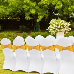 VEVOR 30PCS Stretch Spandex Folding Chair Cover Wedding Party Dining with Sashes