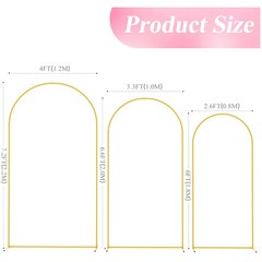Elegant 7.2FT Gold Arch Backdrop Stand#