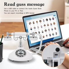 Plifoew Audio Guest Book Wedding Phoneaudio Guestbook Phone Vintage Style Audio