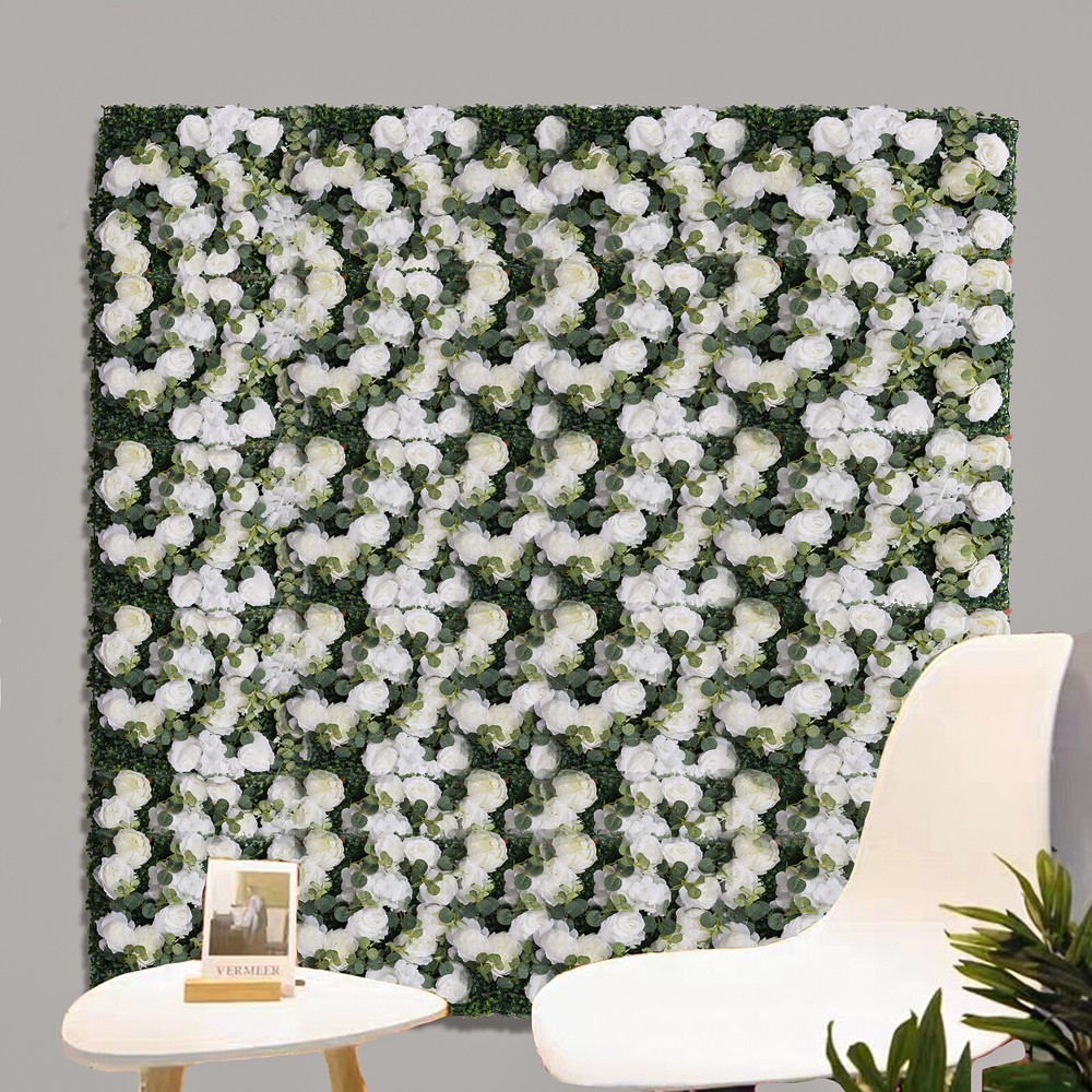 24″ X 16″ Artificial?flower?panels Floral Backdrop Silk Rose Wall Home Decor NEW