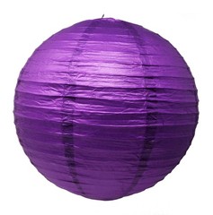 Mudra Crafts 12 Inch Round Chinese Purple Paper Lanterns Hanging Decor | 10 P…