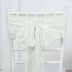 5 IVORY Gauze Cheesecloth CHAIR SASHES Party Events Decorations Supplies