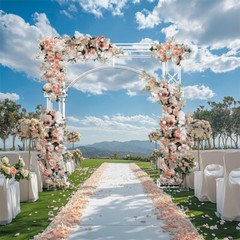 Extra LargeWhite Wedding Archway Stand Celebration Ceremony Backdrop Square Arch