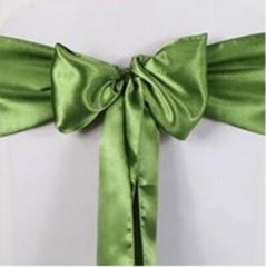 olive green satin chair sashes chair tie bow ribbon wedding birthday party decor