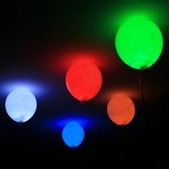 Delight LED Light Up Party balloons 5 Pack Assorted Colours