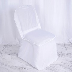 100 White Polyester BANQUET CHAIR COVERS Wedding Party Reception Decorations