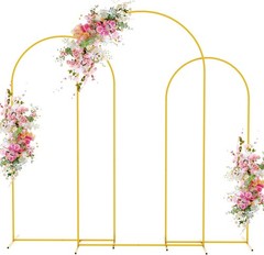 Elegant Gold Wedding Arch Set of 3 – 7.2FT, 6.6FT, 6FT