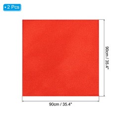 2Pcs 35 Inch Square Satin Head Scarf Silk Feeling Hair Scarf, Red