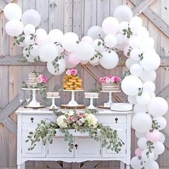 ASIYUHY White Balloons 100 Pack 12 Inch White Latex Party Balloons with 2 Rol…