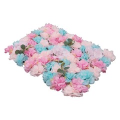 12xArtificial Flower Wall Floral Panel 60x40cm for Wedding Party Backdrop Deco