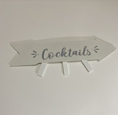 New Set of 4 Wedding Arrow Signs for Gifts, Ceremony, Reception & Cocktails