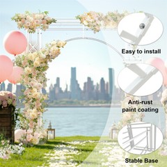 Extra LargeWhite Wedding Archway Stand Celebration Ceremony Backdrop Square Arch